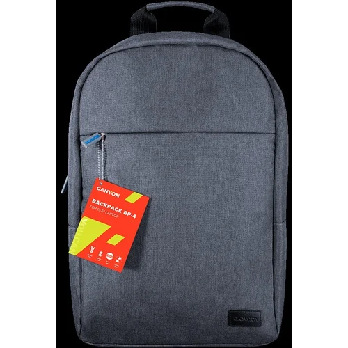 Canyon BP-4 Backpack for 15.6” laptop material 300D polyeste Gray 450*285*85mm0.5kgcapacity 12L