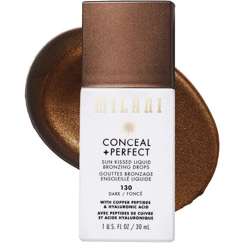 Milani Conceal + perfect sun kissed liquid bronzing drops 130 dark Cene