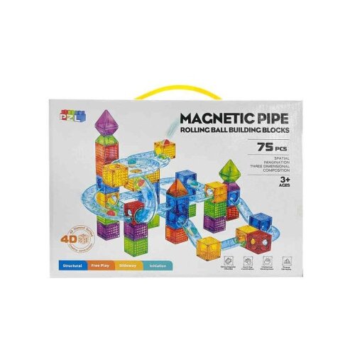 Magnetne kocke staza za loptice 75 kom ( ITT39606 ) Slike