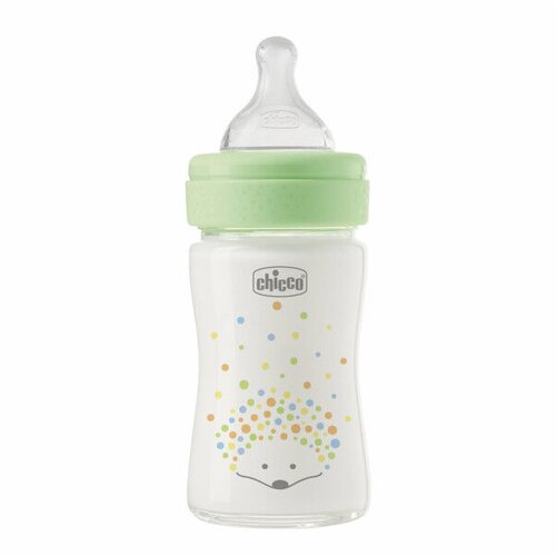 Chicco pe staklena fla&amp;scaron;ica,uni,silikon,150ml ( A100066 ) Slike