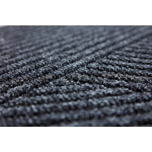 Wash+dry PREDPRAŽNIK Dune Stripes dark grey 60/90 cm reliefno temno siva Slike