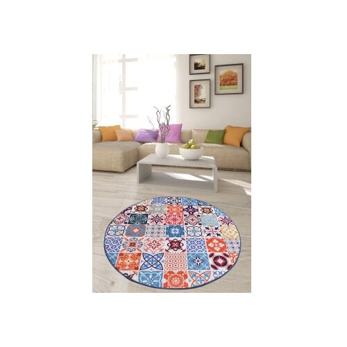 Conceptum Hypnose ceramico okrugli multicolor tepih sa printom 100 cm (882CHL2714) Slike