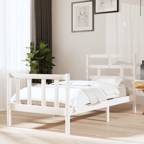 The Living Store Posteljni okvir bel iz borovine 90x200 cm - Posteljni Okvir, (21530924) Slike