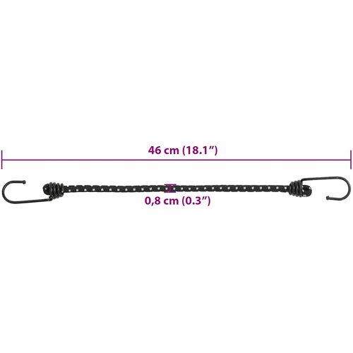 Užad za bungee s reflektirajućim prugama i kukama 25 kom 46 cm Slike