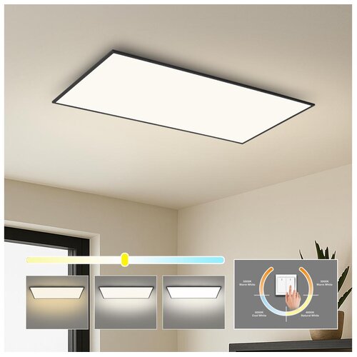  Brilagi - LED plafonsko svetlo SLIMFRAME LED/80W/230V 120x60 cm 3000/4000/6000K crna Cene
