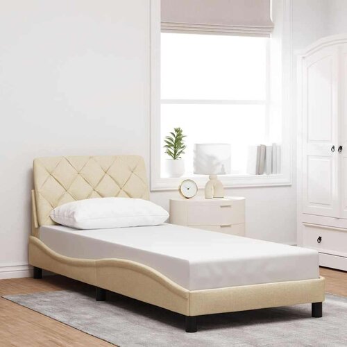  Okvir kreveta s LED-om bez krem madraca 80x200 cm Tkanina Slike