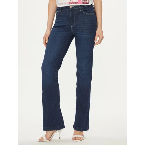 Guess Jeans hlače W4RA58 D5901 Mornarsko modra Bootcut Fit