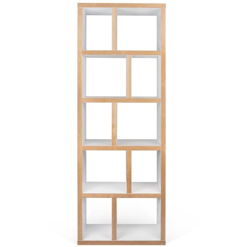 TemaHome Knjižni regal v lesenem dekorju z belimi detajli Berlin, višina 198 cm Cene