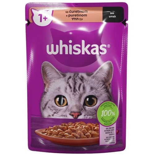 Whiskas cat u sosu ćuretina 85g Slike