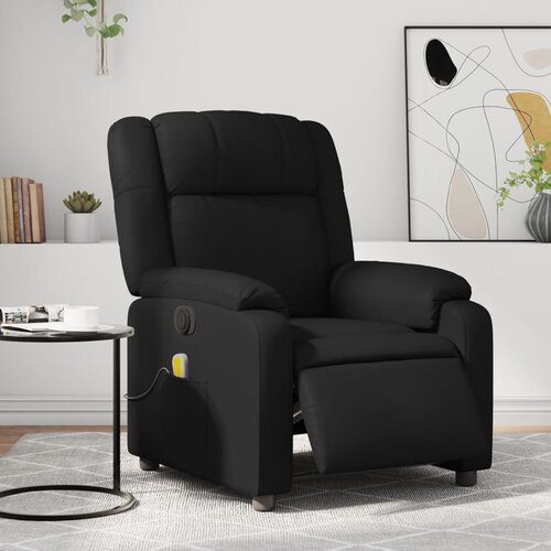  The Living Store Električni masažni naslanjač črno umetno usnje - Električni Masažni Stol, (21447303) Cene