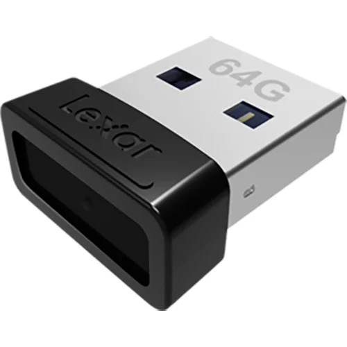 Lexar JumpDrive S47 USB3.1 64GB ,Black Plastic Housing, up to 250MB/s