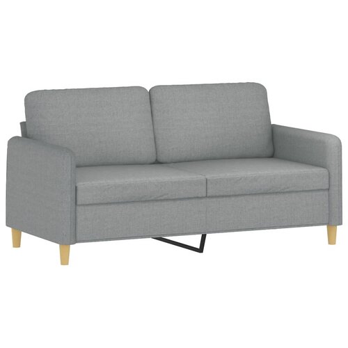  2-dijelni set sofa s jastucima svjetlosivi od tkanine Slike
