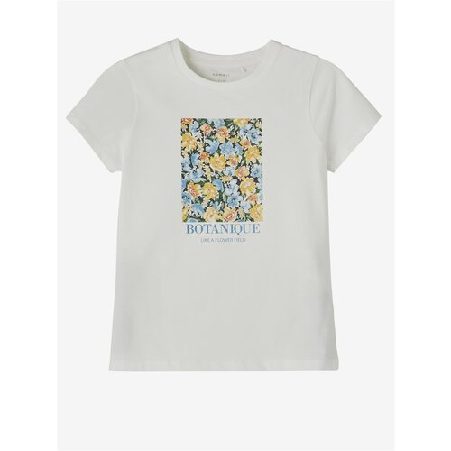 name it Cream Girl Patterned T-Shirt Damily - unisex Cene