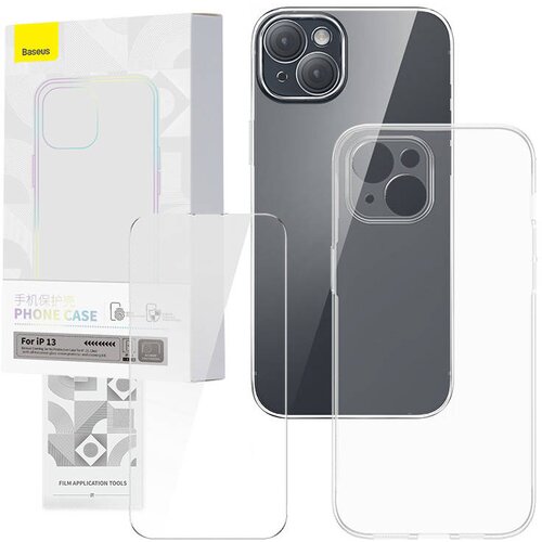 Baseus Corningov za&amp;scaron;čitni komplet prozornega ohi&amp;scaron;ja in kaljenega stekla za iPhone 13, (20756107) Slike
