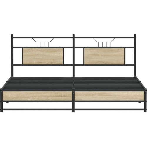 VidaXL Okvir kreveta bez madraca boja hrasta sonome 160x200 cm drveni Slike