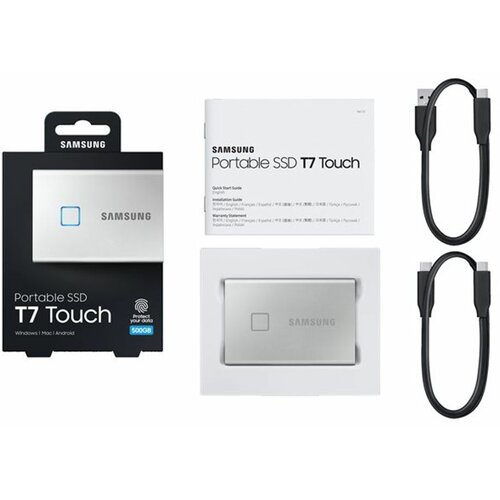 Samsung Portable T7 Touch 500GB MU-PC500S srebrni eksterni ssd hard disk Cene