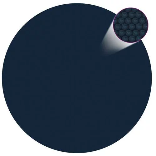  Plavajoča PE solarna folija za bazen 455 cm črna in modra