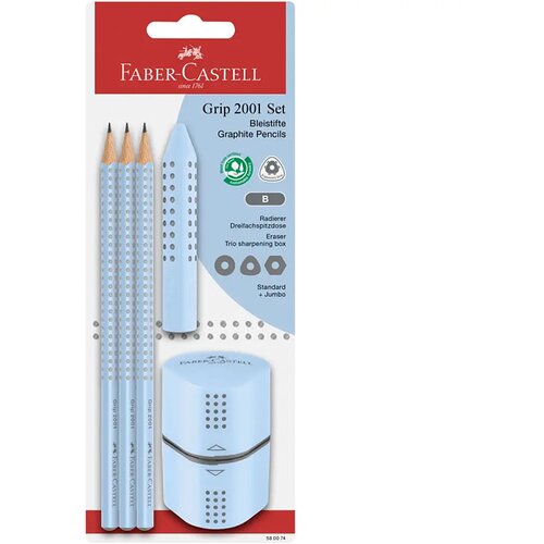 Faber-Castell Set Grip Sleeve (5-delni), sky blue Slike