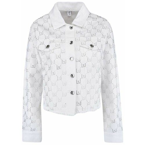 Liu Jo bela ženska jakna sa monogramima  LJUA4096 D4854 11111 Cene