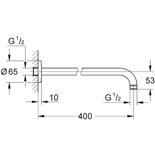 Grohe Tempesta 100 držač tu&scaron; ruže 400mm 27851000 Cene
