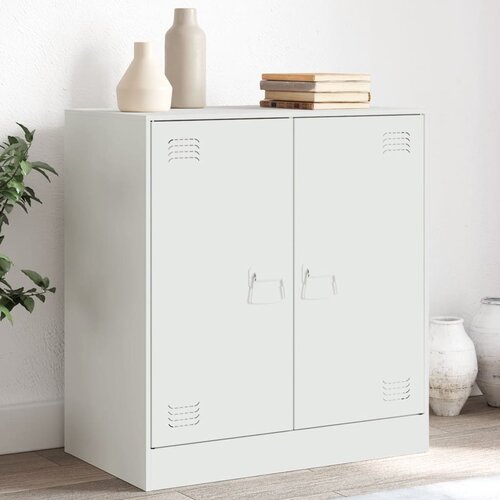 vidaXL Komoda bela 67x39x73 cm jeklo Cene