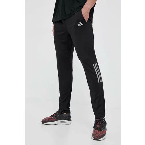 Adidas Hlače za tek Own the Run črna barva