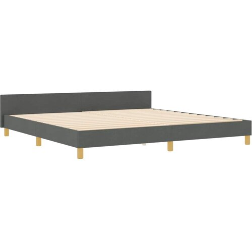  Krevetna konstrukcija Tamno siva 200 x 200 cm tkanina Slike