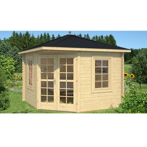 Male kuće Drvena vrtna kuća VICTORIA B 300 &amp;times; 300 cm sa &amp;scaron;indrom Slike