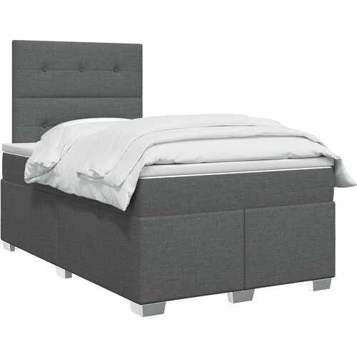  Boxspring krevet s madracem Tamnosiva 120 x 200 cm Tkanina Slike
