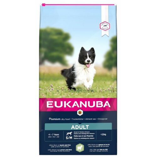 Eukanuba hrana za pse adult small&medium breed lamb&rice 2.5kg Slike