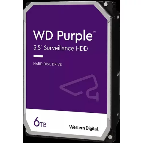 HDD Video Surveillance WD Purple 6TB CMR 3.5” 256MB SATA 6Gbps TBW: 180