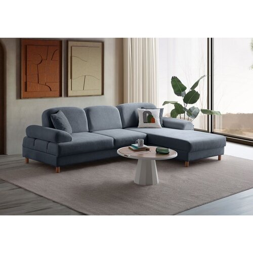 Atelier Del Sofa Aries Relax Right ugaona garnitura na razvlačenje 180 &amp;times; 280 cm, teget Slike