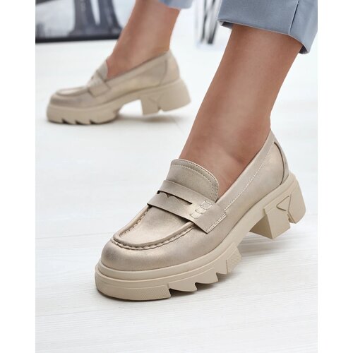 Resti Gold women's eco leather moccasins Sepop- Footwear Cene