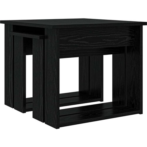  Set stolića za kavu 2 pcs Crni hrast Konstruirano drvo Slike