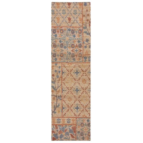Flair Rugs ročno tkan tekač iz me&amp;scaron;anice jute v naravni barvi 60x230 cm taylor patchwork &amp;ndash; Slike