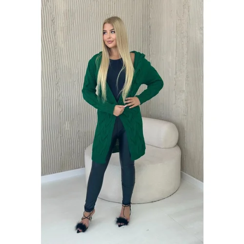 Kesi Green cardigan with hood Kesi Green cardigan with hood