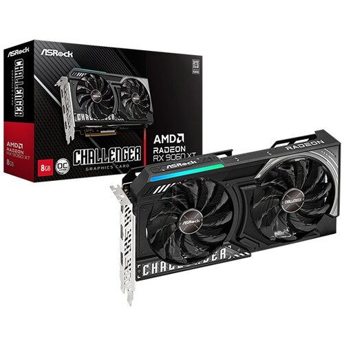 AsRock SVGA RX 9060 XT Challenger 8GB/GDDR6/128bit/crna, RX9060XT CL 8GO Cene