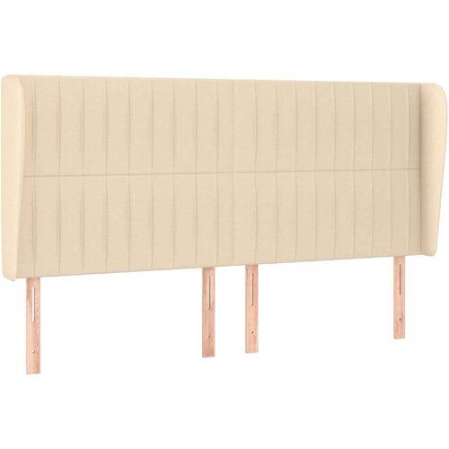  Uzglavlje s u&amp;scaron;ima krem 203x23x118/128 cm od tkanine Slike