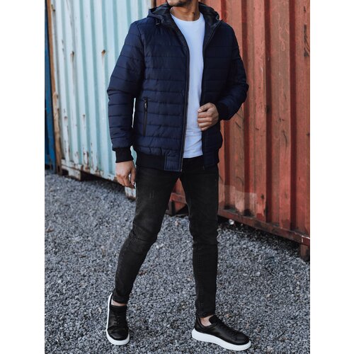 DStreet Men's transitional quilted jacket with hood dark blue Cijene