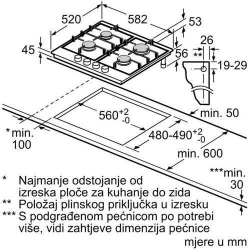Bosch PLOČA ZA KUHANJE PCP6A6I90, (4242005496044) Slike