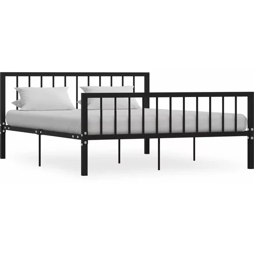  za krevet crni metalni 160 x 200 cm
