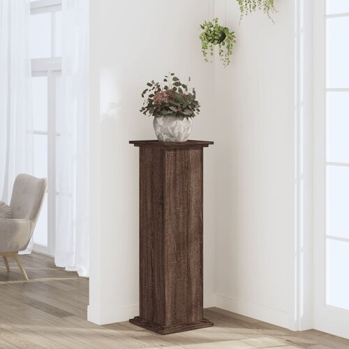 VidaXL Stalak za biljke boja hrasta 33 x 33 x 100 cm konstruirano drvo Slike