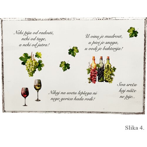  Unikatne stenske poslikave za ljubitelje vinogradov in tradicije! - 4. V vinu je modrost Cene