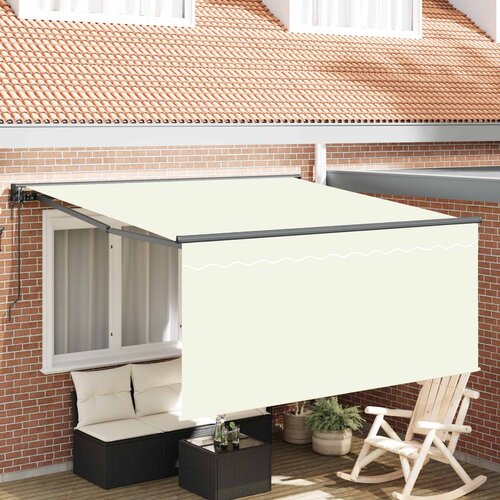  Skrovita tenda Krema 300 x 250 cm Poliester i aluminij Cene