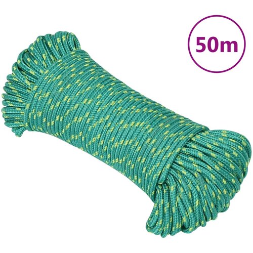 VidaXL Brodski konop zeleni 4 mm 50 m od polipropilena Slike