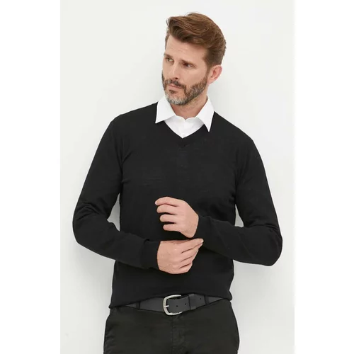 Liu Jo Volnen pulover moški, črna barva