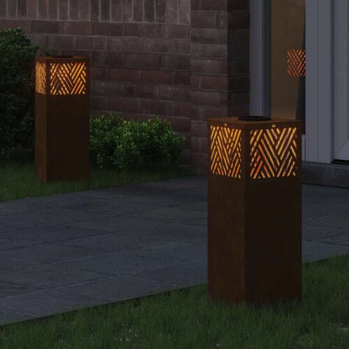  Solarna LED svjetlost za stazu 2 pcs Corten čelik Corten čelik Slike