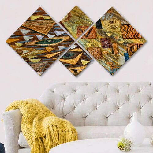 Wallity slika 4MDF264363845, 60x115 cm, 4 dela Cene