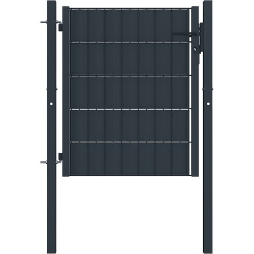 vidaXL Vrata za ograjo PVC in jeklo 100x101 cm antracitna Cene