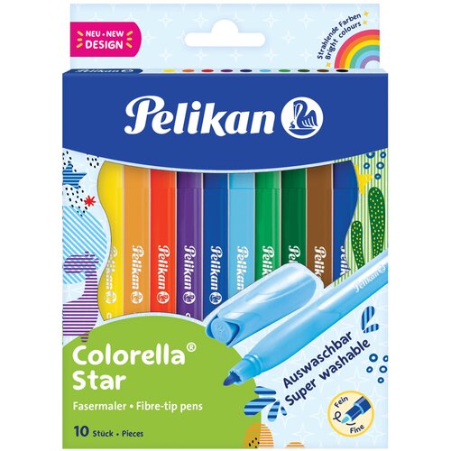 Pelikan Fiber peresa colorella star, kartonska &amp;scaron;katla za 10 kosov, (21655778) Slike